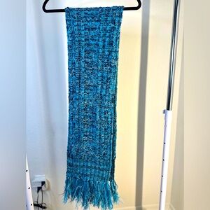 Beautiful Blue and Black Winter Scarf
